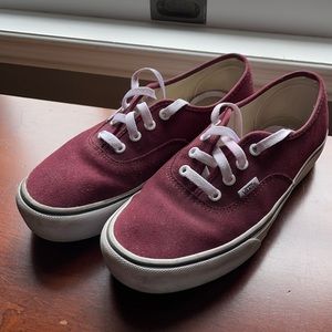 Burgundy platform vans